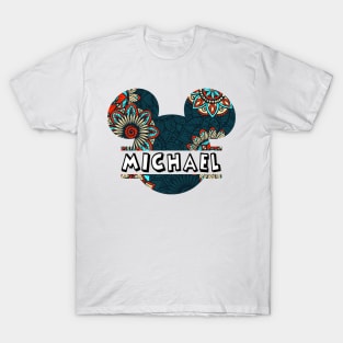 Michael Name With Seamless Pattern T-Shirt